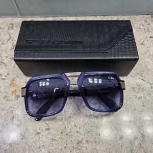 Cazal Legends Sunglasses Purple Gradient Square Frames Germany MOD 669 COL 002